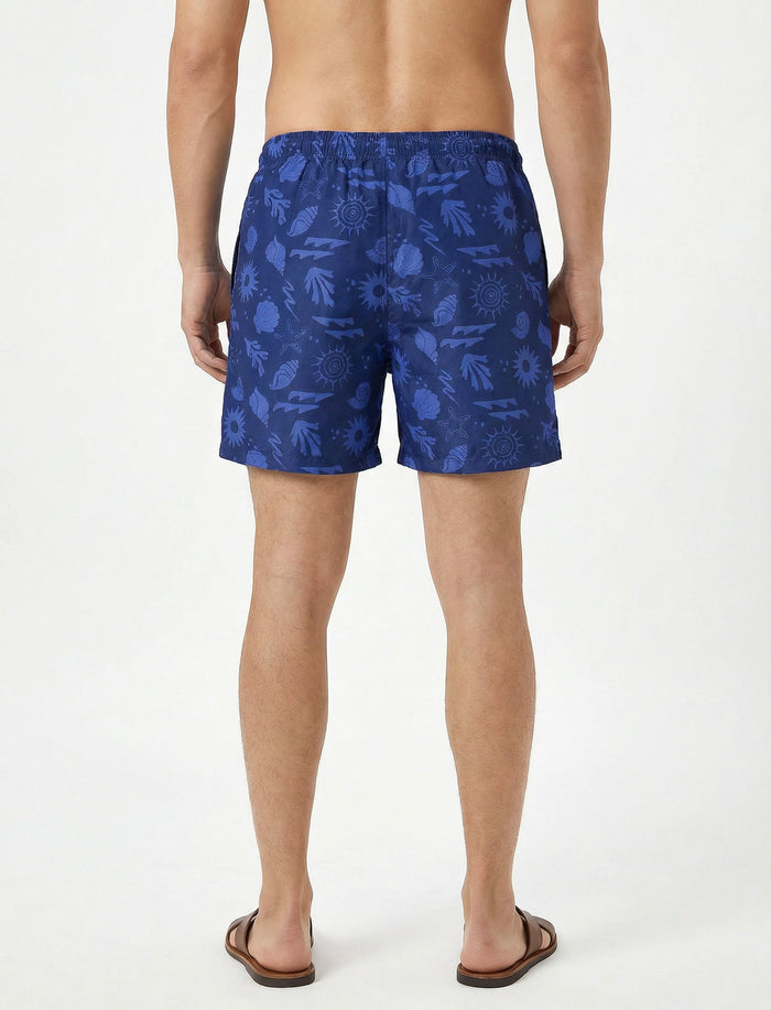 Boardshort imprimé à taille élastique