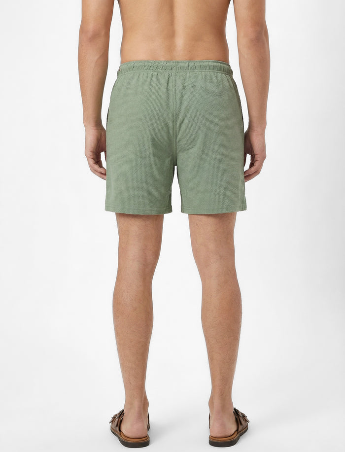 Boardshort imprimé à taille élastique