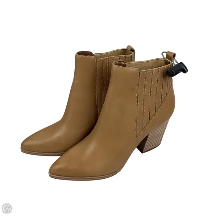 Boots Ankle Heels By Marc Fisher In Tan, Size: 9.5