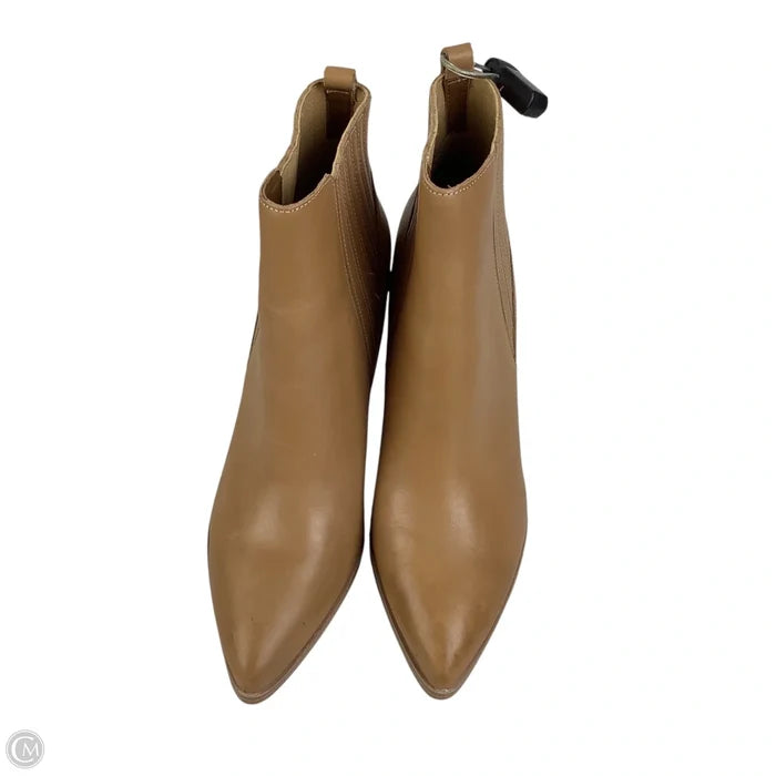 Boots Ankle Heels By Marc Fisher In Tan, Size: 9.5