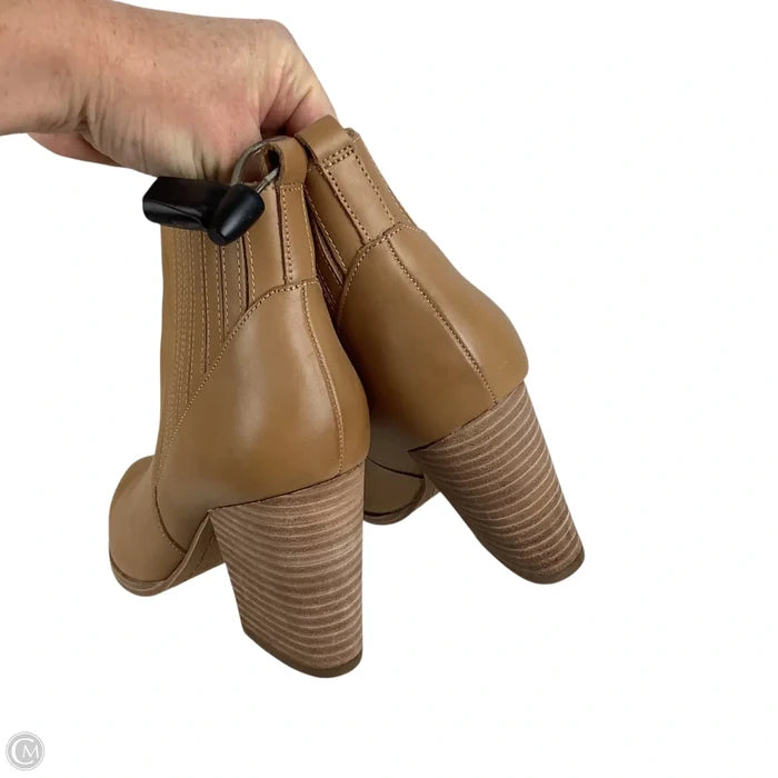 Boots Ankle Heels By Marc Fisher In Tan, Size: 9.5