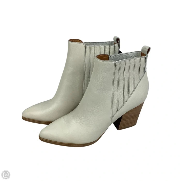 Boots Ankle Heels By Marc Fisher In White, Size: 9