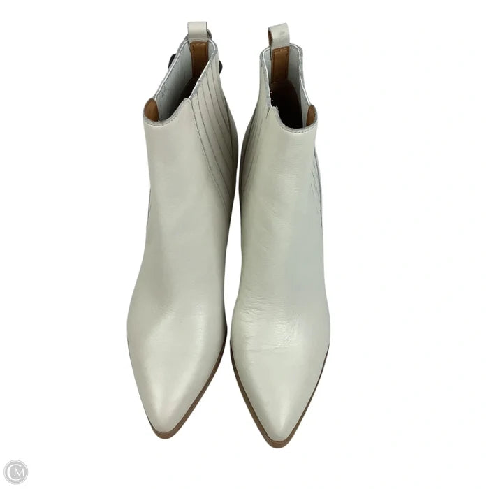 Boots Ankle Heels By Marc Fisher In White, Size: 9