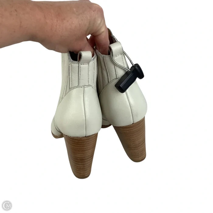 Boots Ankle Heels By Marc Fisher In White, Size: 9