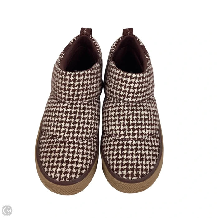 Boots Ankle Heels By Sorel In Brown & Cream, Size: 10