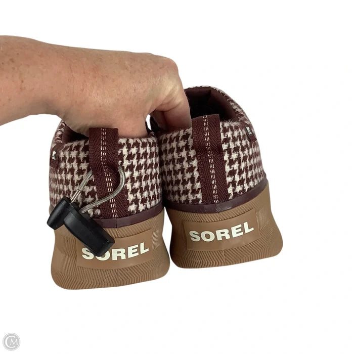 Boots Ankle Heels By Sorel In Brown & Cream, Size: 10