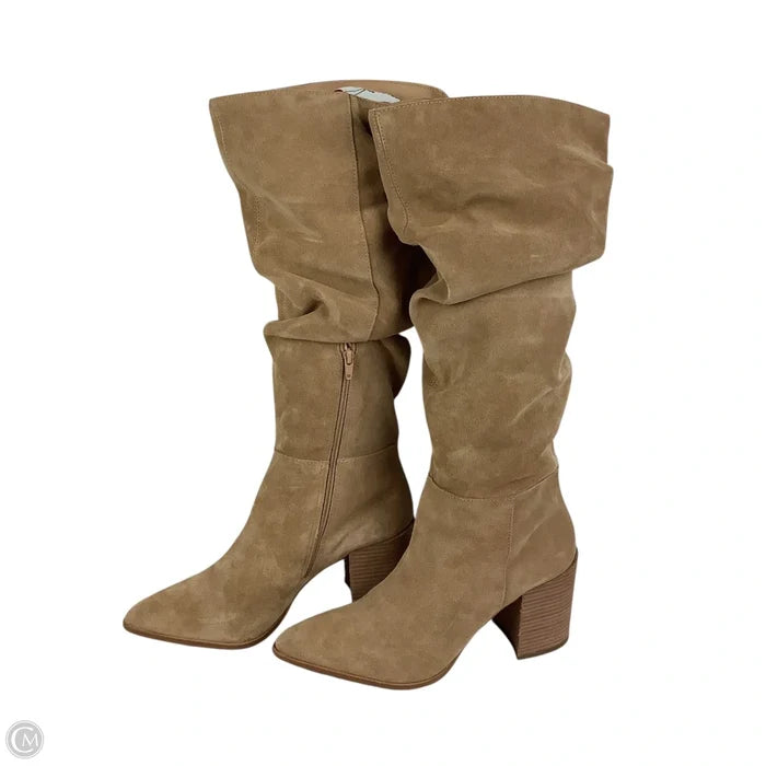 Boots Ankle Heels By Steve Madden In Brown, Size: 9.5