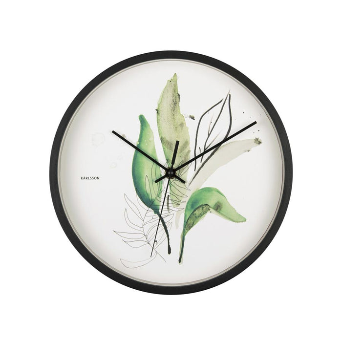 Karlsson Botanical Leaves Wall Clock (26cm) | Koop.co.nz