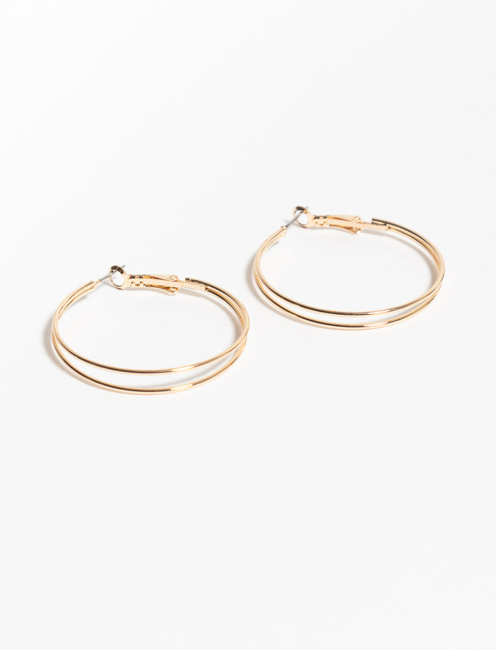 Boucles d'oreilles à anneau double