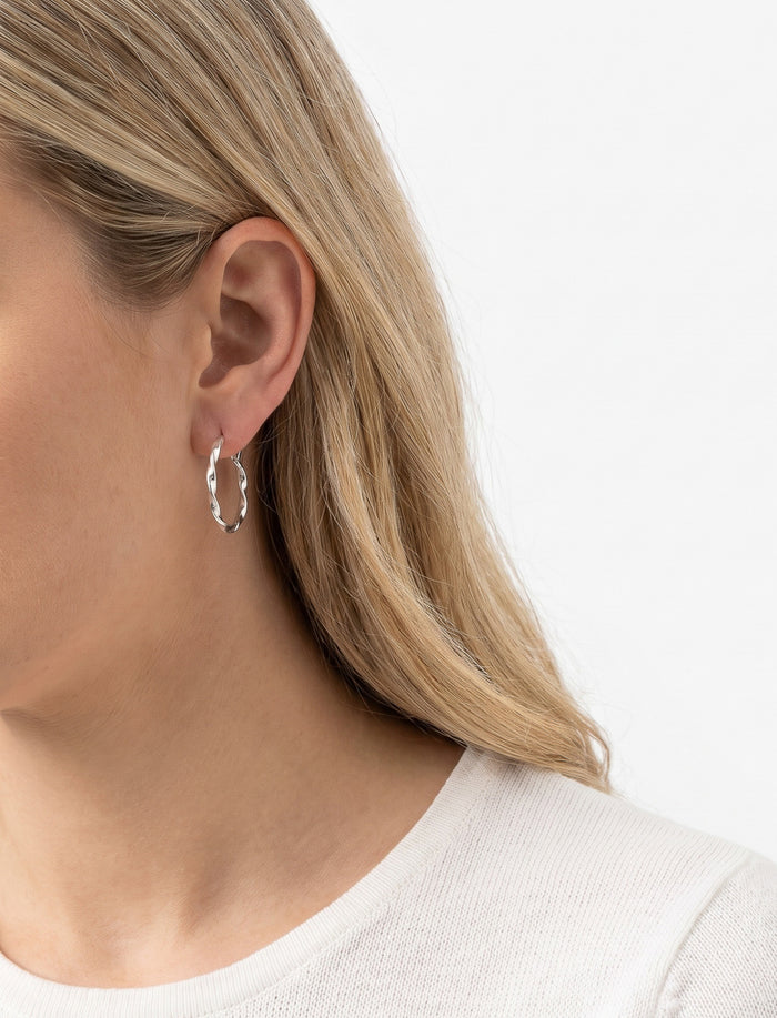 Boucles d'oreilles rondes torsadées pour femme