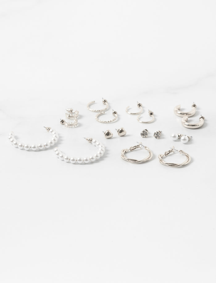 Boucles d'oreilles variées - paquet de 9