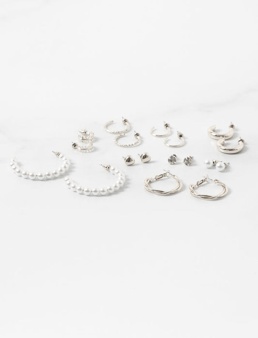 Boucles d'oreilles variées - paquet de 9