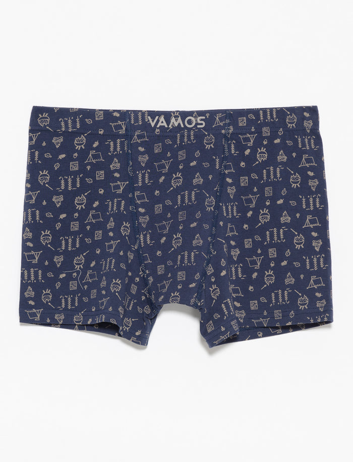 Boxeur à motifs en coton bio