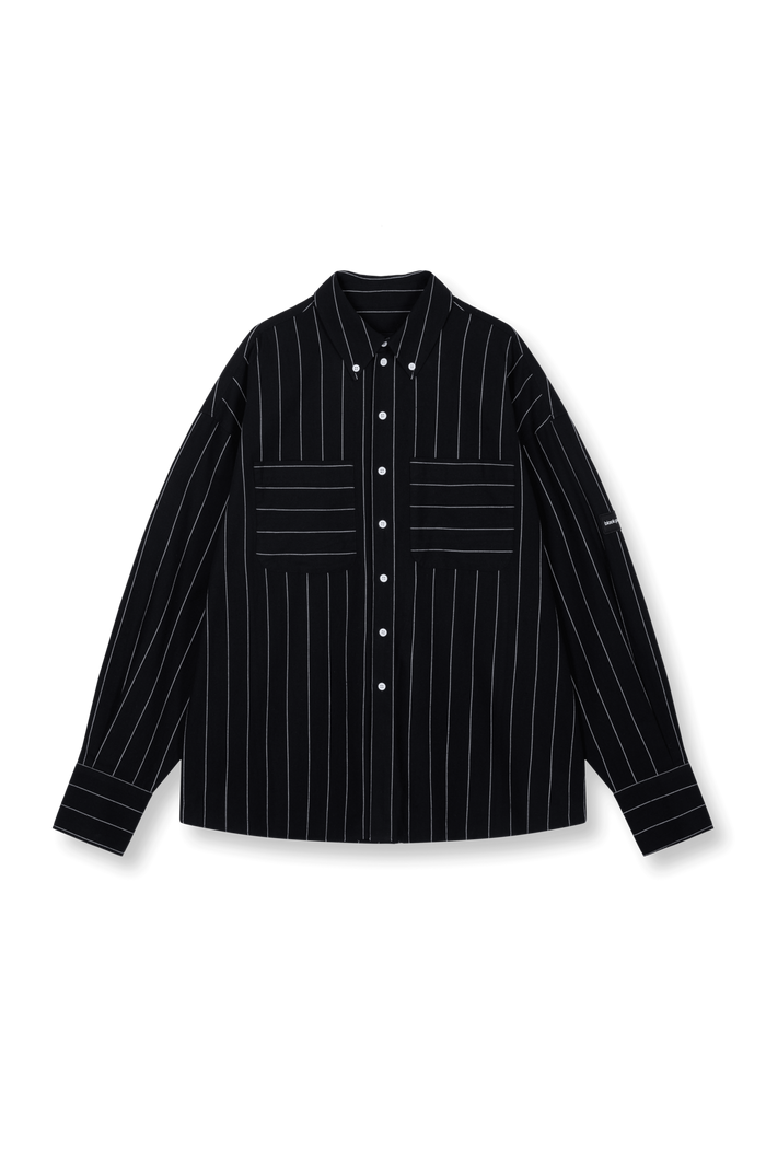 BRINO Shirt Black Striped