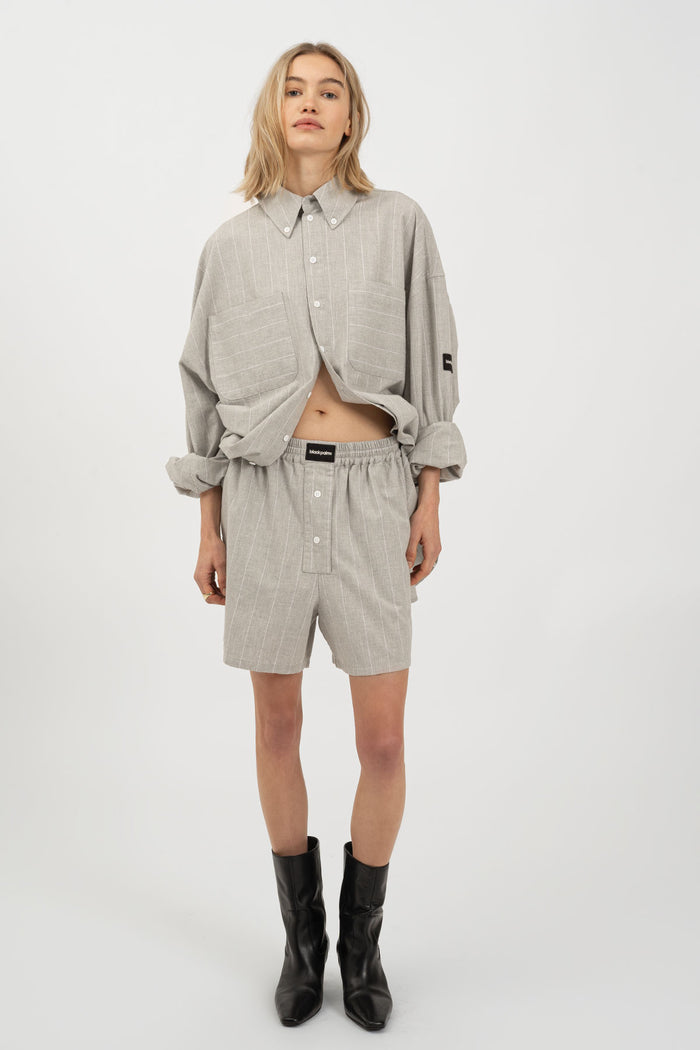 BRINO Shorts Light Grey Striped