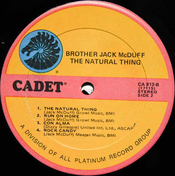 Brother Jack McDuff - The Natural Thing (LP) [US] RP (Very Good Plus (VG+))