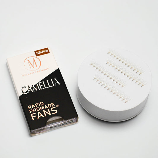 Camellia 5D Rapid Promade Fans® - Brown Promade Fans Mega Lash Academy