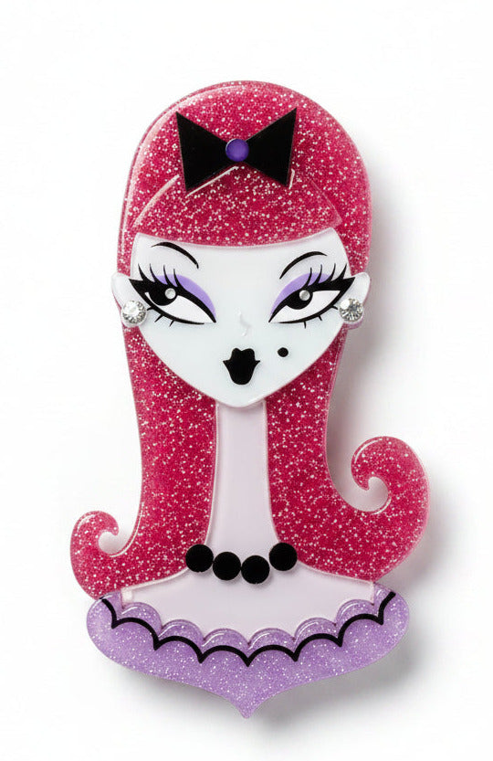 Bubblegum Boo Spooky Doll Brooch by Miss Fluff x Lipstick & Chrome