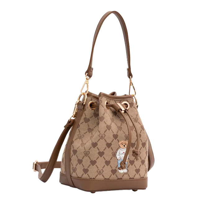 BUCK-BLV-BEIGE | B-Loved Bear Beige Bucket Handbag