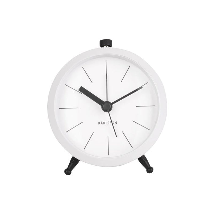 Karlsson Button Alarm Clock - White | Koop.co.nz