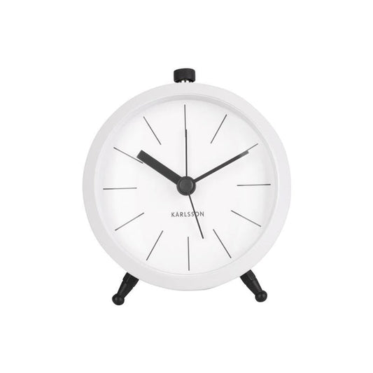 Karlsson Button Alarm Clock - White | Koop.co.nz