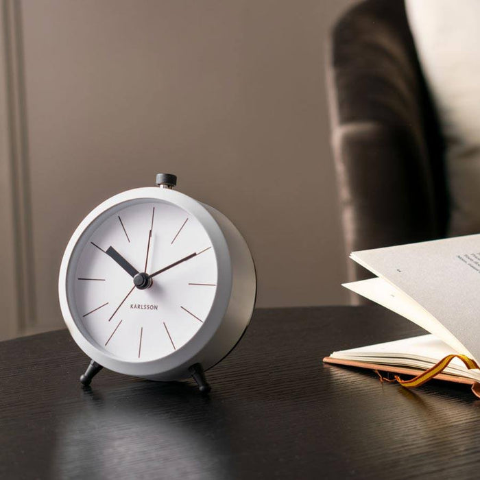 Karlsson Button Alarm Clock - White | Koop.co.nz