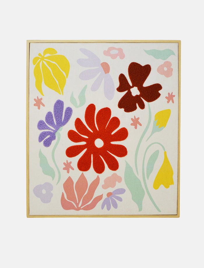 Cadre en tissu fleuri
