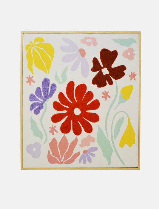 Cadre en tissu fleuri