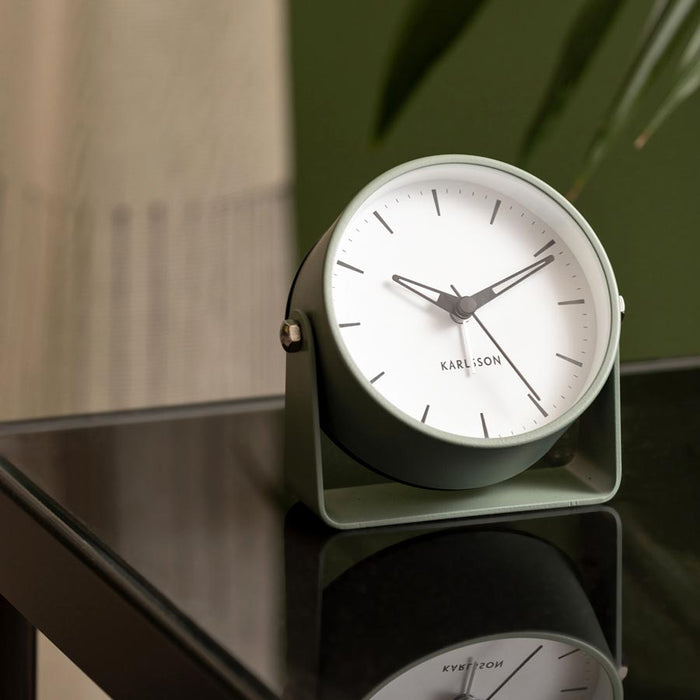 Karlsson Calm Alarm Clock with Light - Grayed Jade | Koop.co.nz
