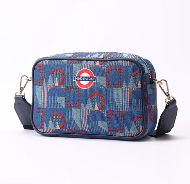 CAMERA-TFL-PICCA-GAP | Camera Crossbody Bag TfL Piccadilly Moquette Mind The Gap