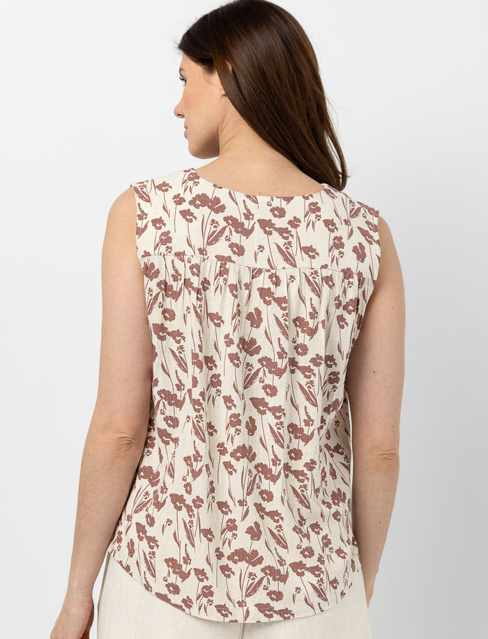 Camisole à motif en lin