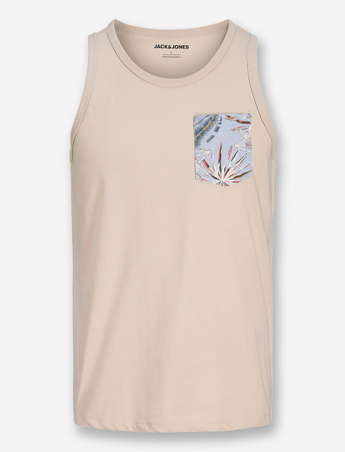 Camisole à poche plaquée imprimée