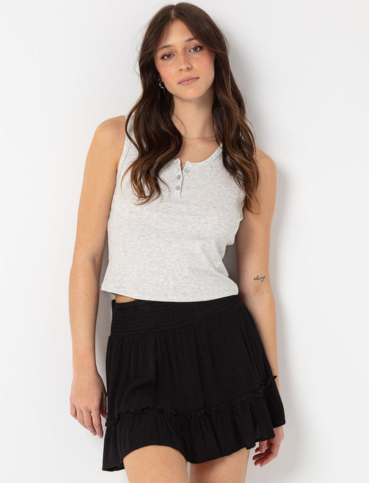Camisole côtelée à boutons