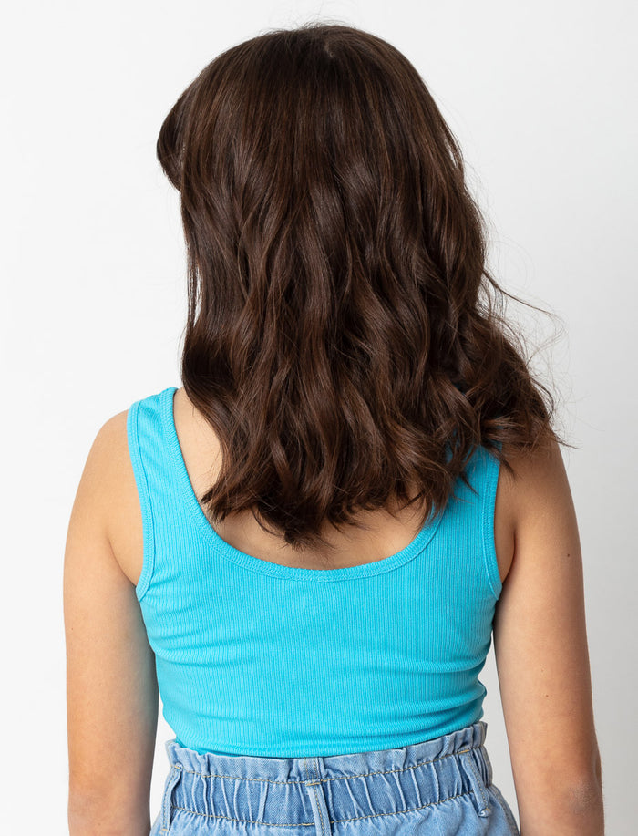 Camisole courte côtelée