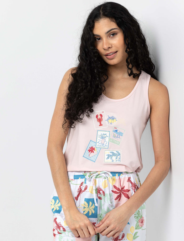 Camisole de pyjama imprimée