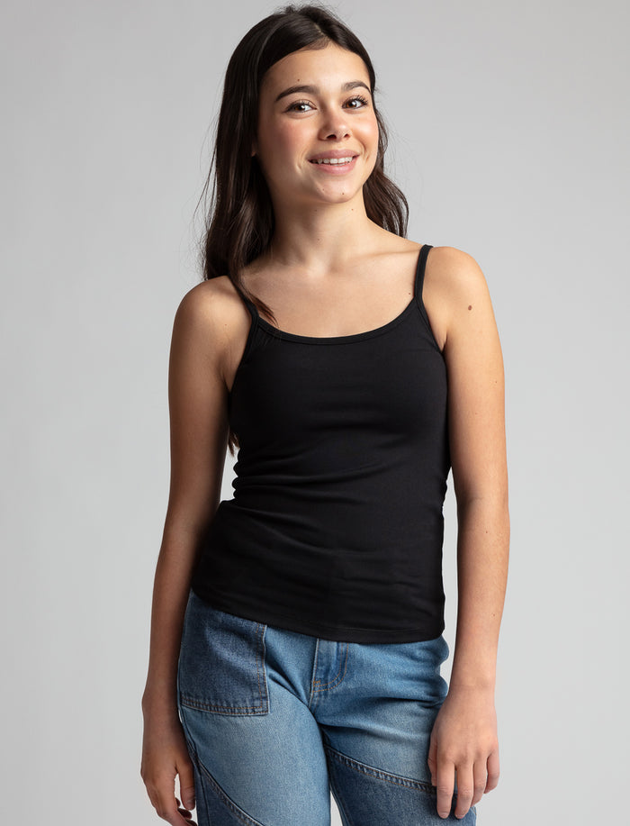 Camisole unie à bretelles fines