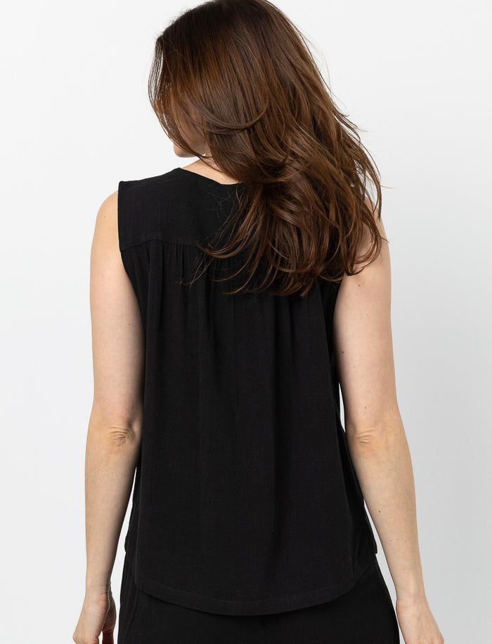 Camisole unie en lin