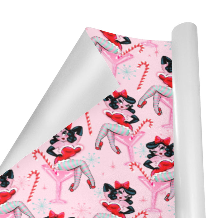 Candy Cane Martini Girl • Gift Wrap Paper 3 Rolls