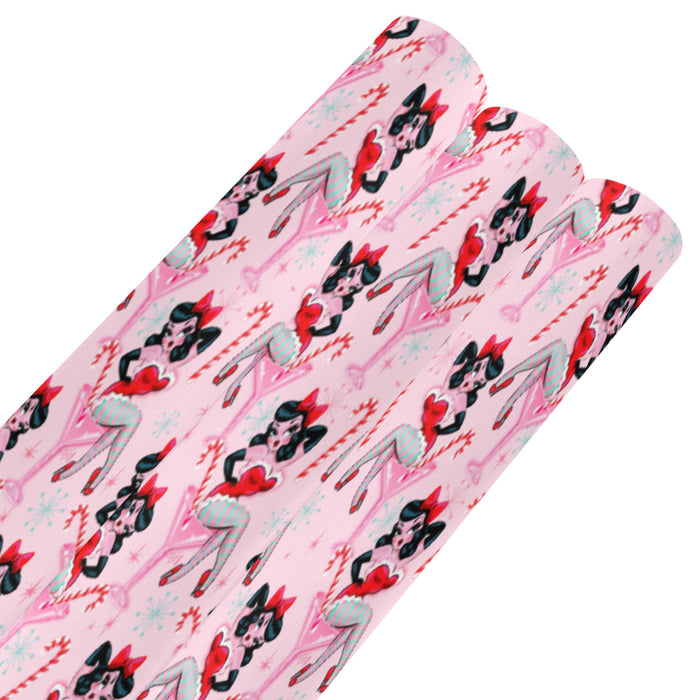 Candy Cane Martini Girl • Gift Wrap Paper 3 Rolls