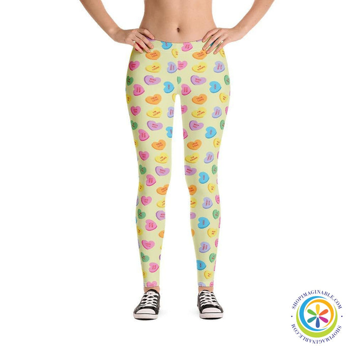 Candy Heart's Sweethearts Full Length Leggings-ShopImaginable.com