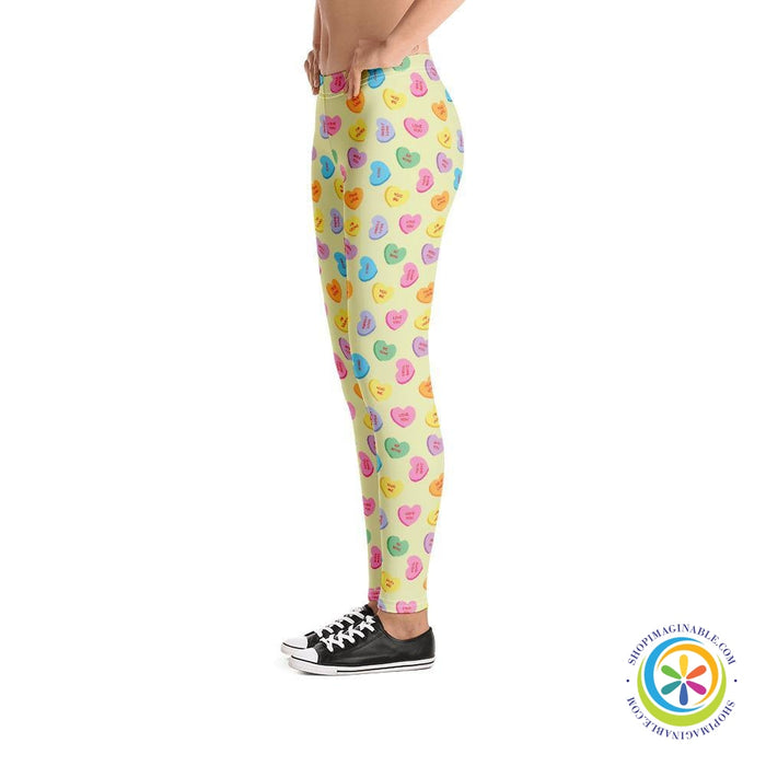 Candy Heart's Sweethearts Full Length Leggings-ShopImaginable.com