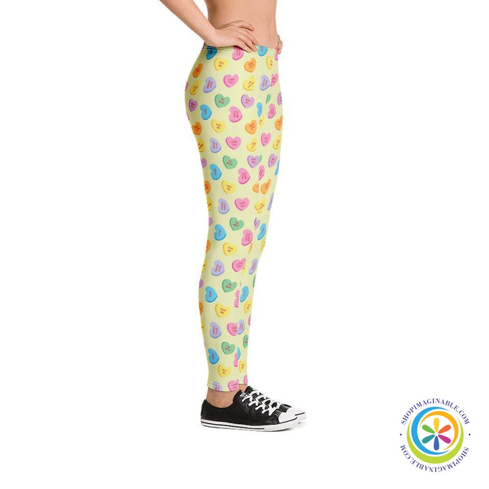 Candy Heart's Sweethearts Full Length Leggings-ShopImaginable.com