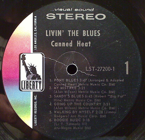 Canned Heat - Living The Blues (LP) [US] 1st (Very Good Plus (VG+))