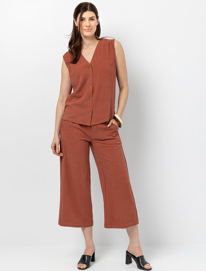 Capri à jambes larges