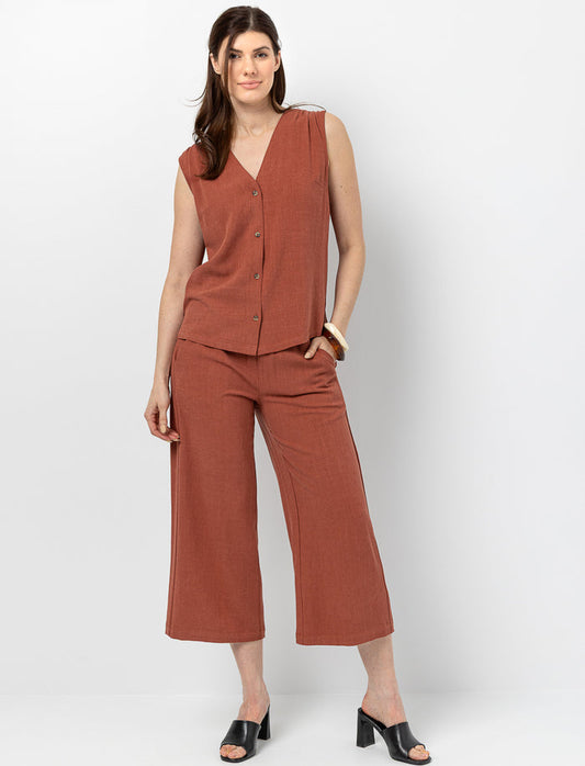Capri à jambes larges