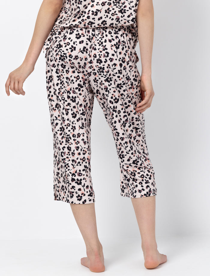 Capri de pyjama à motif pour femme