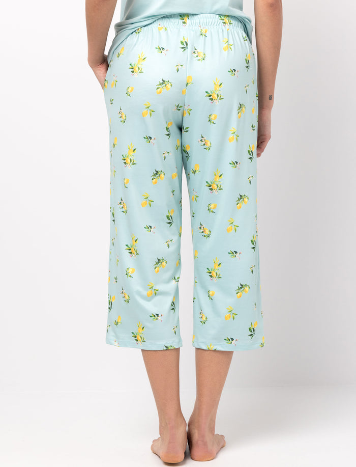 Capri de pyjama à taille élastique