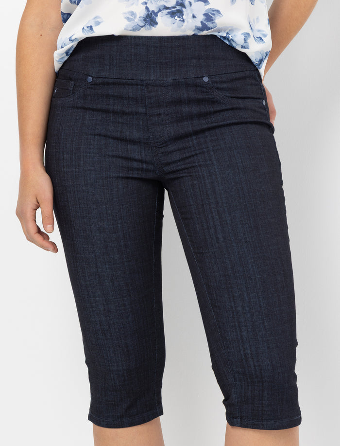 Capri en denim à enfiler