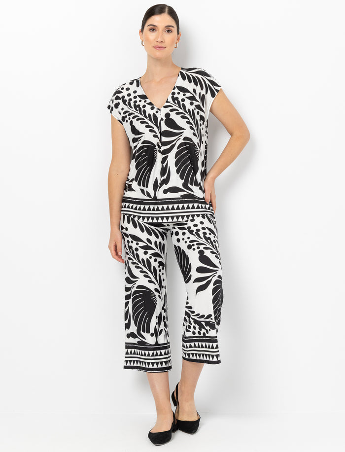 Capri motif abstrait fleuri