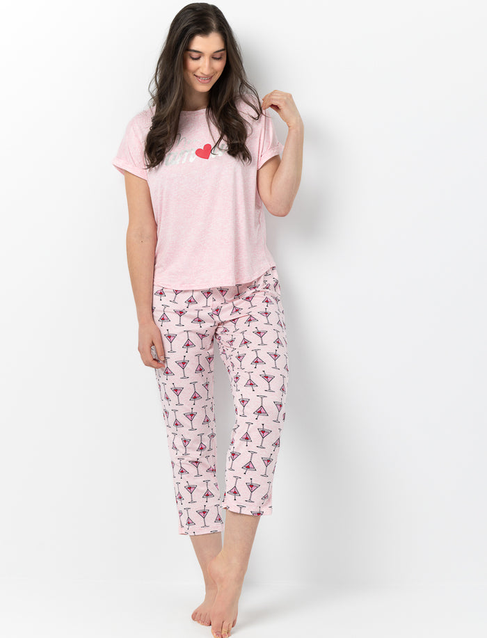 Capri pyjama avec taille élastique
